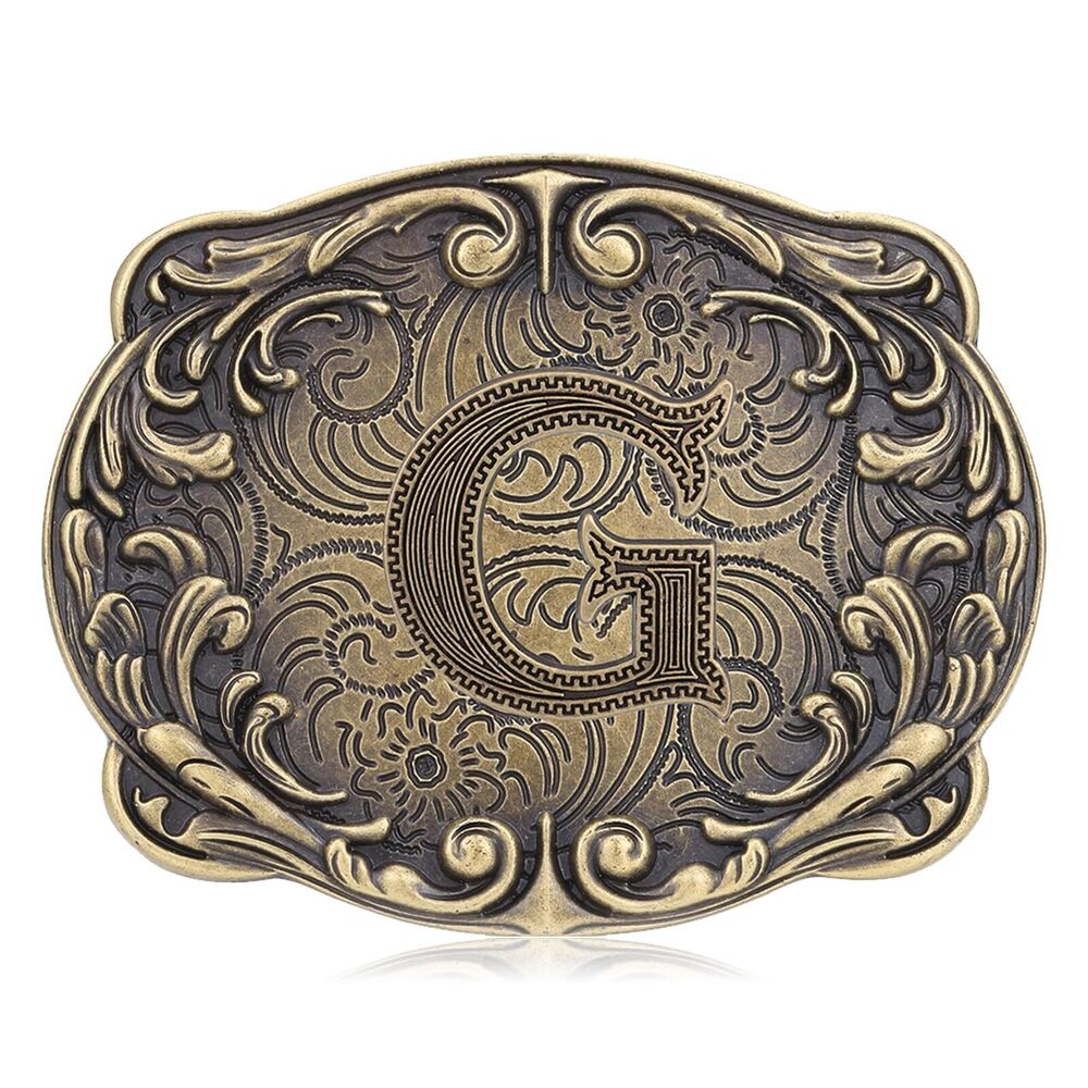 2744 Western Belt Buckles ABCDJMR-Z Initial Belt Buckle Cowboy Custom Belt